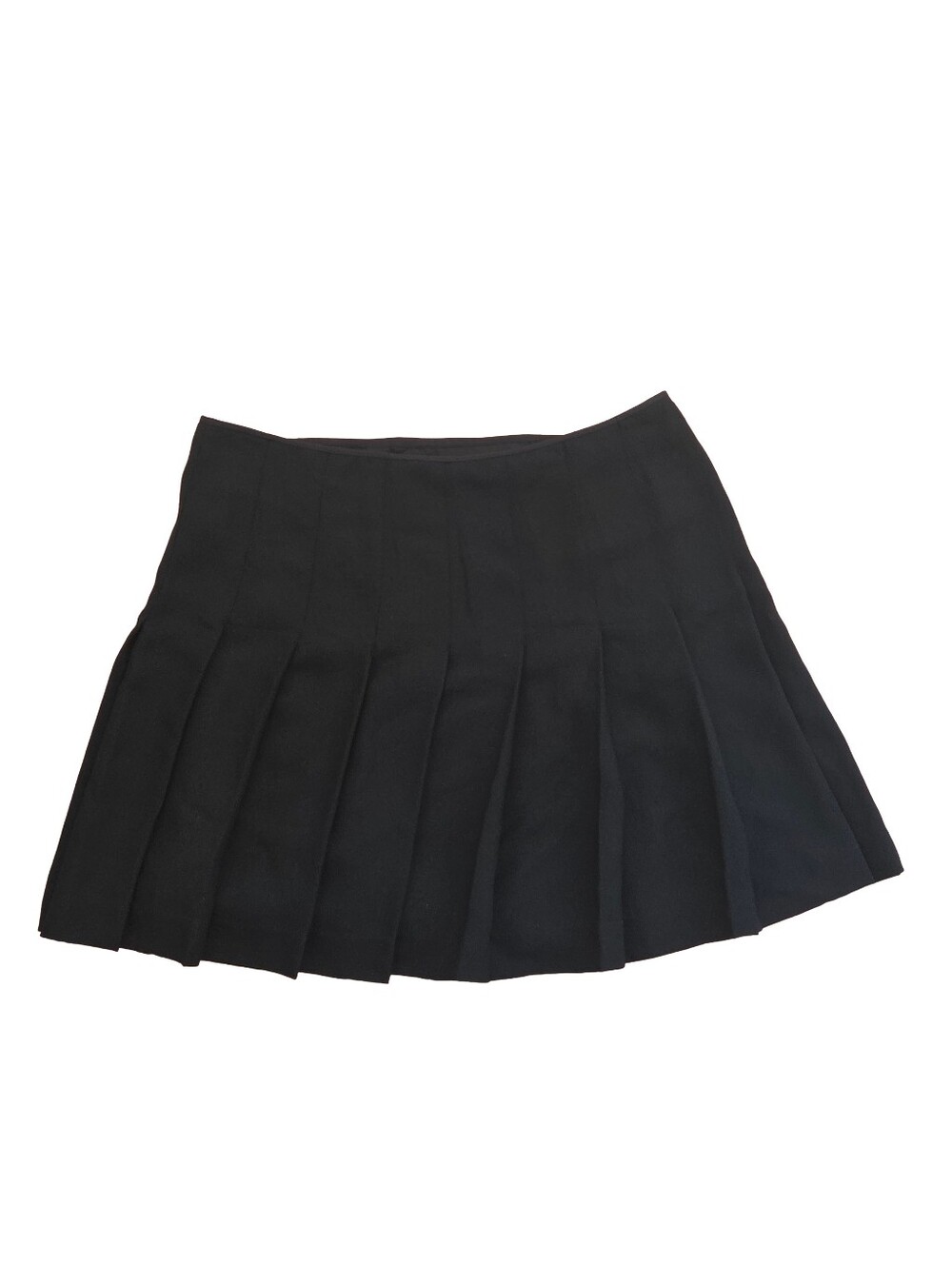 Polo Ralph Lauren Crepe Pleated Wrap Kilt Skirt Black Buckle Mini Size 8 - Picture 4 of 5
